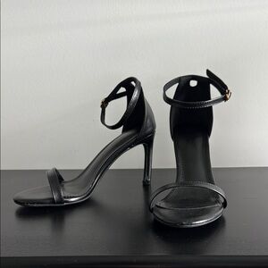 Elegant Black Ankle Strap Heels‎ Sz 37/6.5
